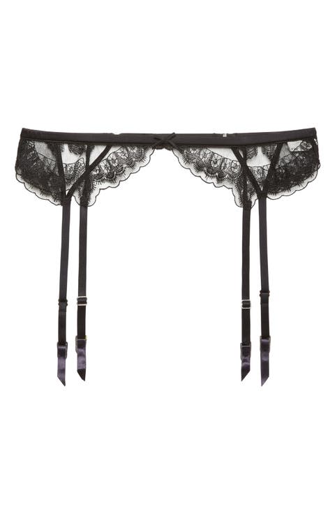 Mila Eyelash Lace Garter Belt