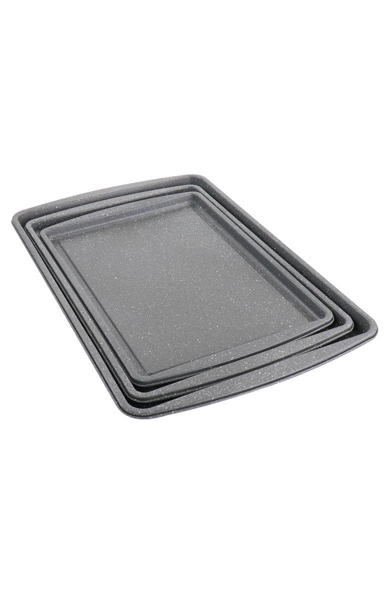 OSTER 3 Piece Carbon Steel Cookie Sheet Set, Main, color, Grey