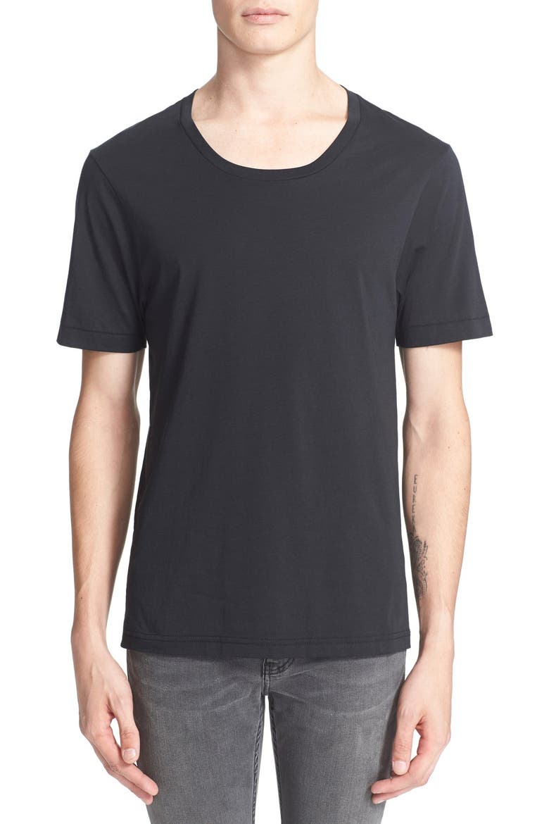 'T-Shirt 3' Pima Cotton T-Shirt, Main, color, BLACK
