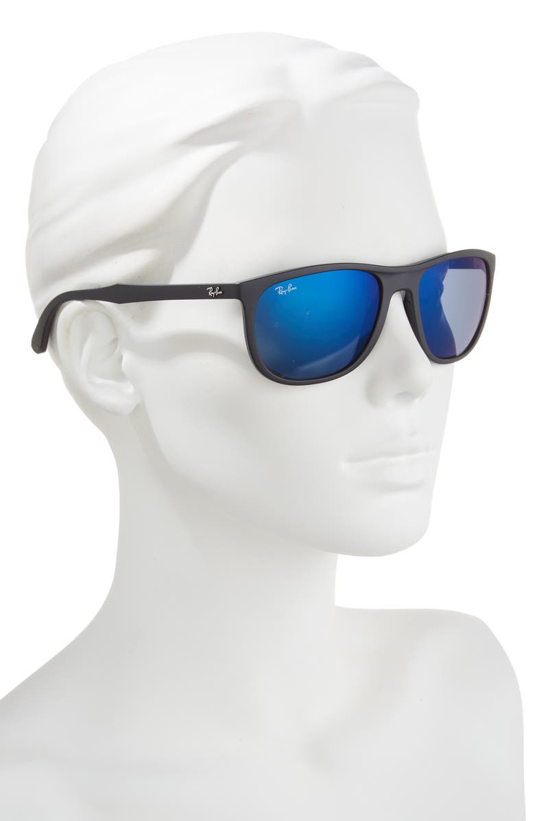 Ray-Ban 58mm Square Sunglasses, Alternate, color, Black Blue