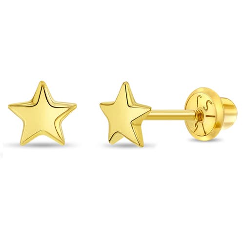 In Season Jewelry 14k Puffed Star Earrings in Gold at Nordstrom