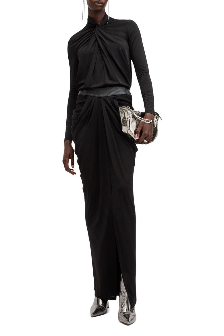 Mina Twisted Top, Alternate, color, BLACK