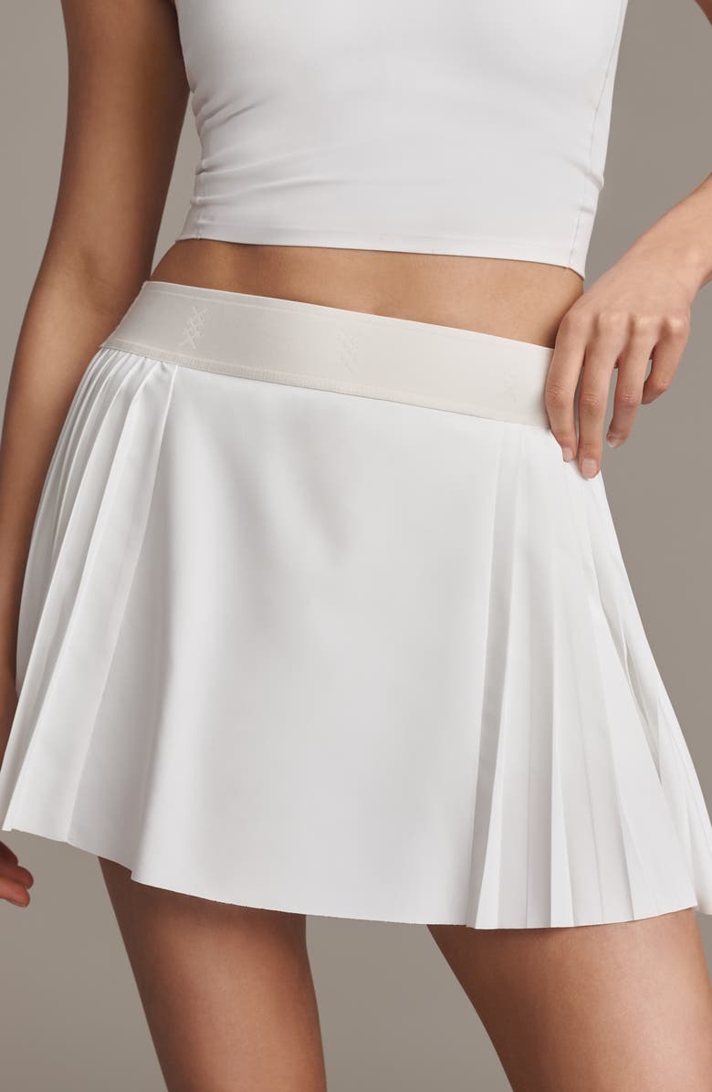 Rhone Mirage Pleated Skort, Alternate, color, Snow White