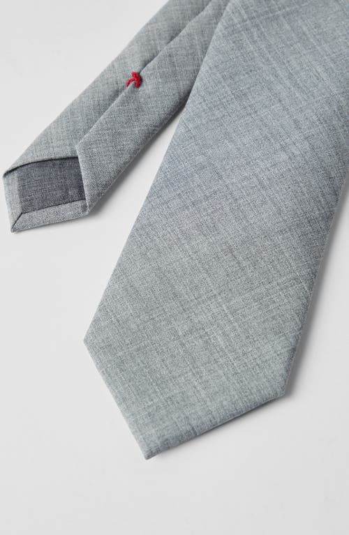 Brunello Cucinelli Virgin Wool Tie In Gray