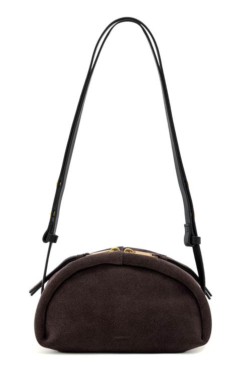 Rosalie Arc Suede Crossbody Bag