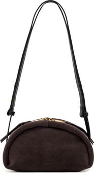 AllSaints Rosalie Arc Suede Crossbody Bag