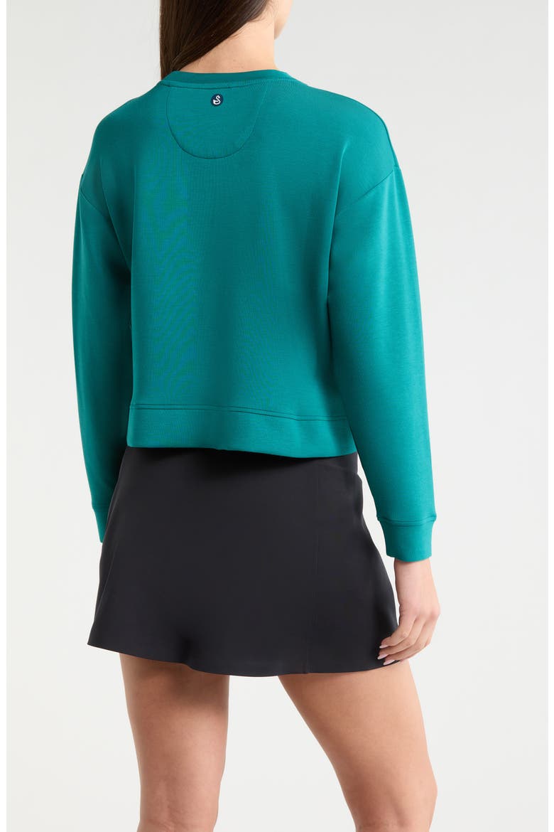 Sienna Crop Performance Sweatshirt, Alternate, color, DEEP-LAKE