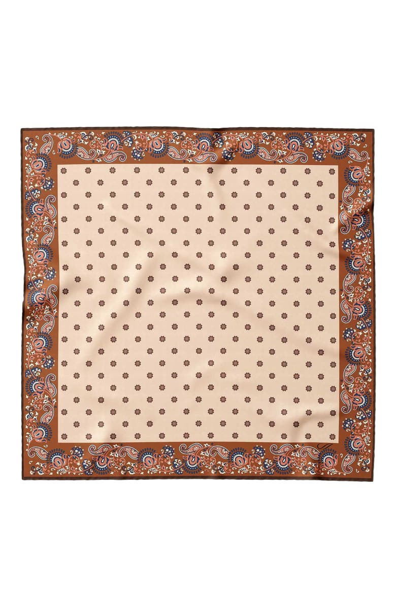 Elizabetta Sangiovese - Silk Pocket Square for Men, Main, color, Copper