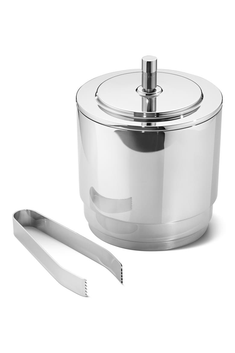 Manhattan Ice Bucket with Tongs, Main, color, STAINLESS STEEL