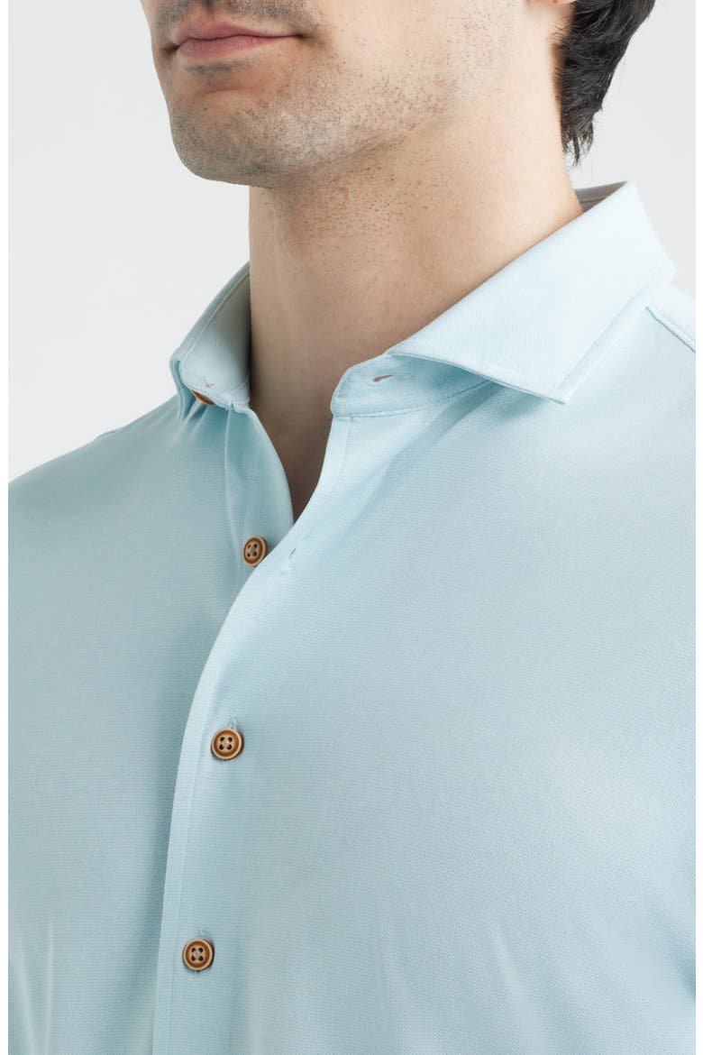 Breck Hangin’ Out Knit Short Sleeve Button-Up Shirt, Alternate, color, SARDINIA
