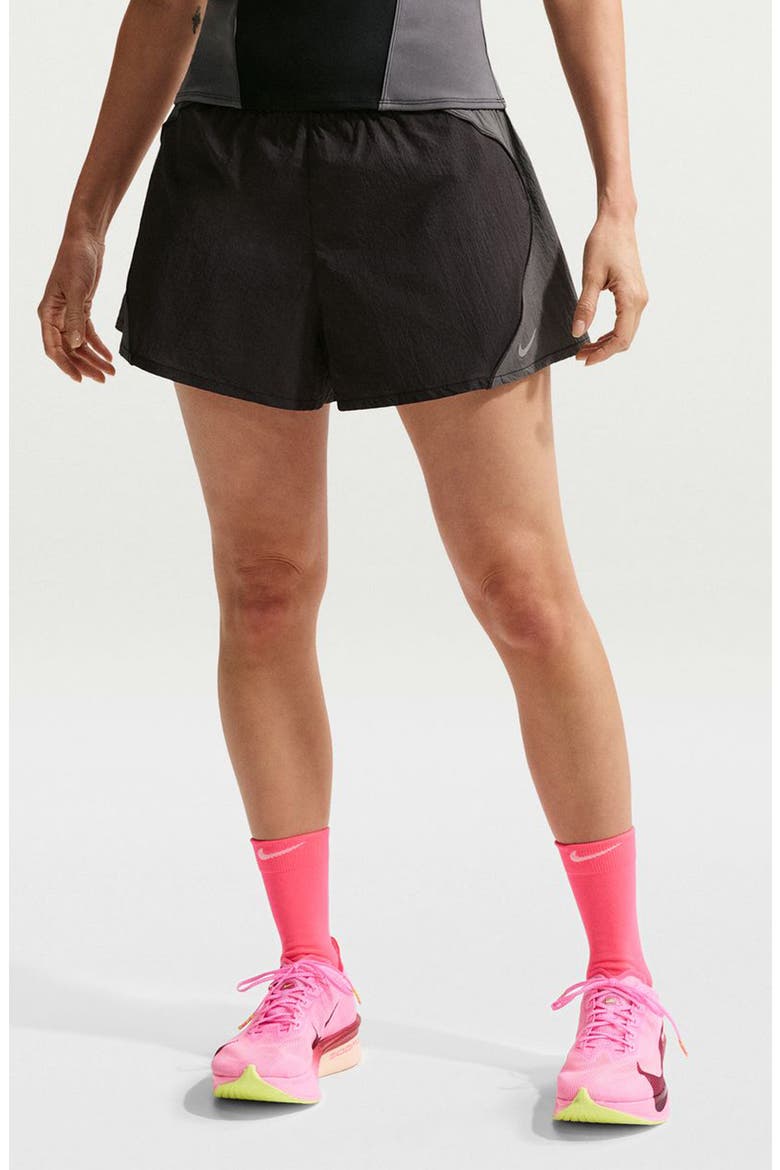 Water Repellent Running Shorts, Main, color, BLACK/ IRON GREY