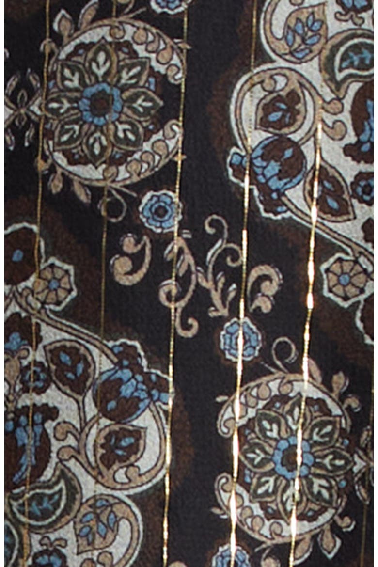 Print Silk Blend Blouson Jacket, Alternate, color, BLACK BASE