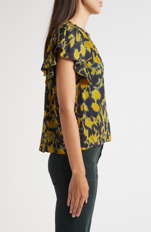 Ulla Johnson Lilo Flutter Sleeve Top In Multi