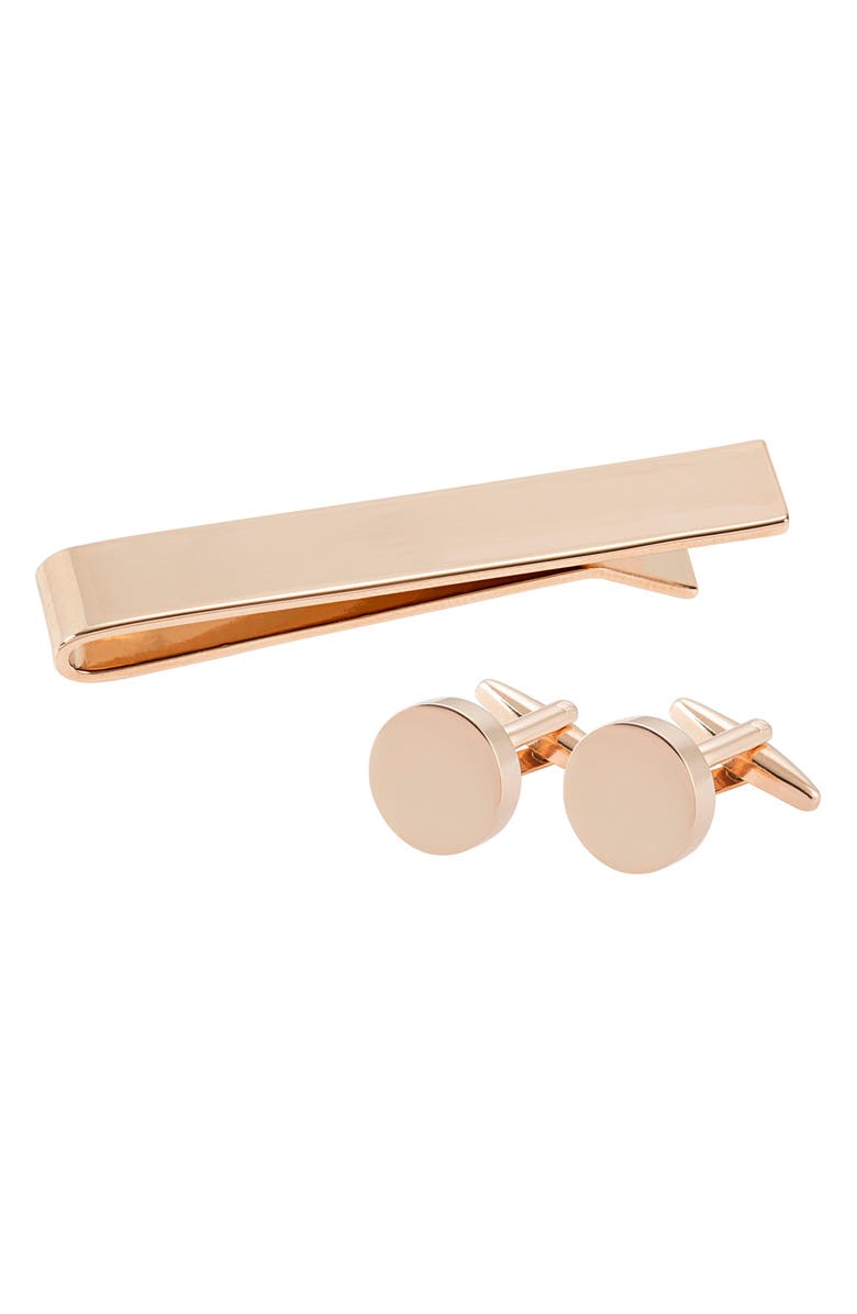 Cathy's Concepts Monogram Cuff Links & Tie Bar Set, Main, color,