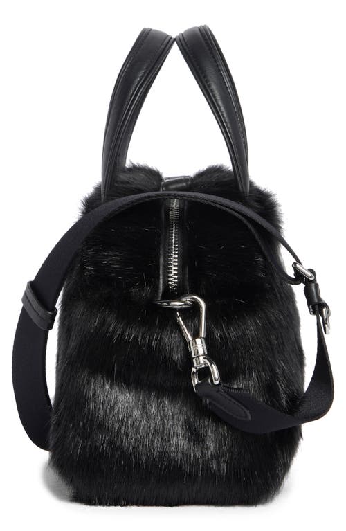 Kate Spade New York Puffed Faux Fur Satchel In Black