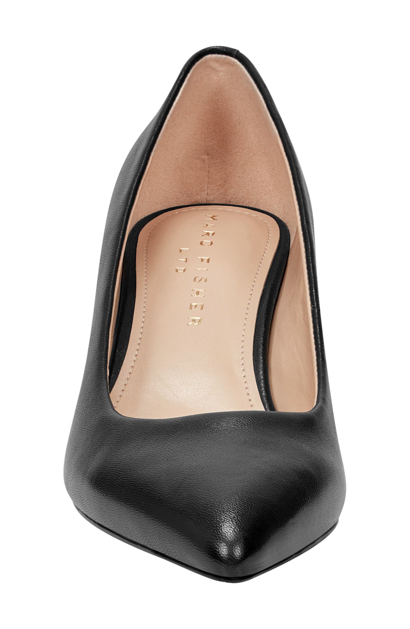 Marc Fisher LTD Lewisa Pointed Toe Pump, Alternate, color, Black Leather
