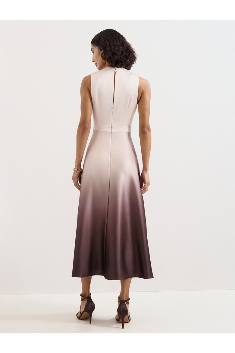 Ombre Cowl Neck Midi Dress, Alternate, color, Ivory