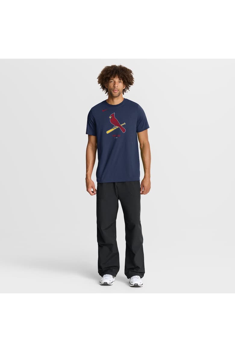 Men's Nike  Navy St. Louis Cardinals Tri-Blend Logo T-Shirt, Alternate, color, Navy