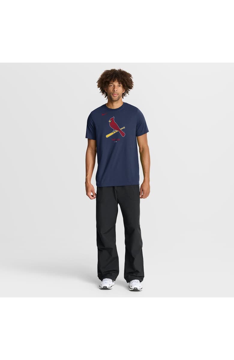 Nike Men's Nike Navy St. Louis Cardinals Tri-Blend Logo T-Shirt, Alternate, color, Navy