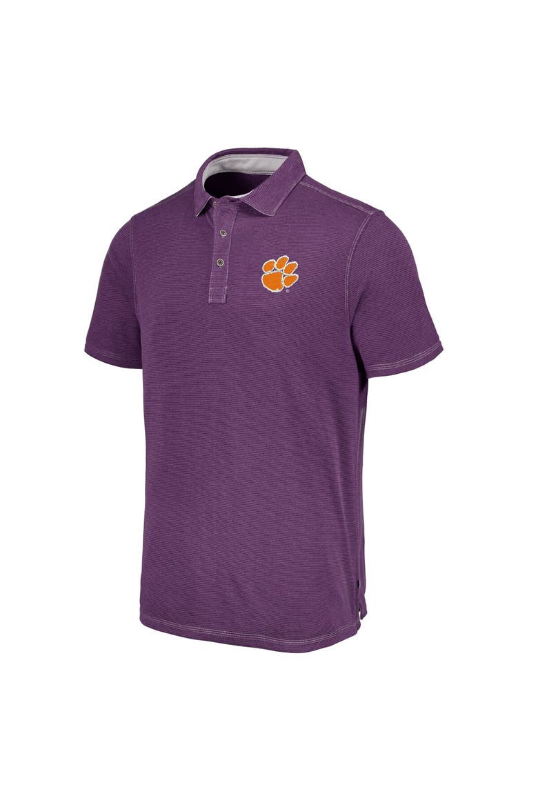 Men's Tommy Bahama Purple Clemson Tigers Paradiso Cove Polo, Alternate, color, Purple