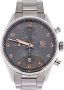 Pre-Owned Tag Heuer Carrera Calibre 1887 Chronograph Automatic Watch Stainless Steel 43