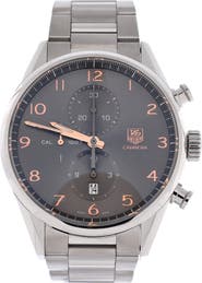 Pre-Owned Tag Heuer Carrera Calibre 1887 Chronograph Automatic Watch Stainless Steel 43
