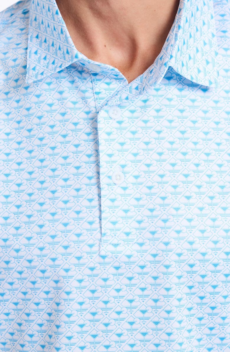 Robert Graham Links & Drinks Performance Golf Polo, Alternate, color, Light Blue