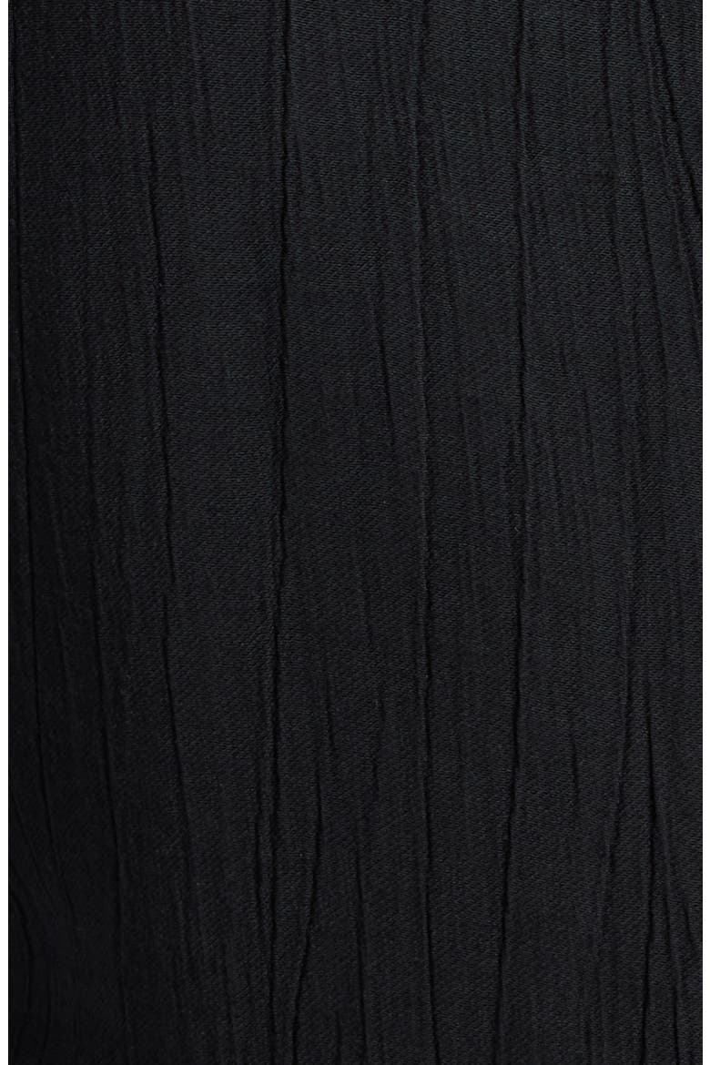 Ladder Stitch Long Sleeve Midi Shirtdress, Alternate, color, BLACK