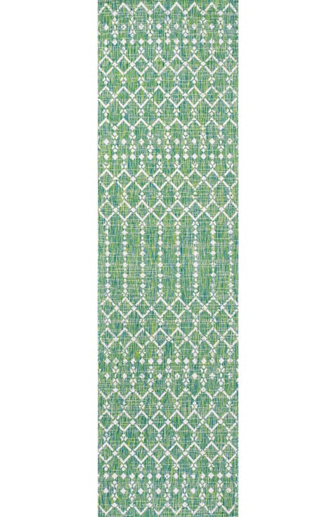 Ourika Moroccan Geometric Textured Weave Indoor/Outdoor Area Rug