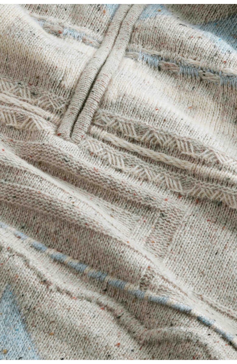 NN07 William 6697 Fair Isle Half Zip Sweater, Alternate, color, Ecru Multi