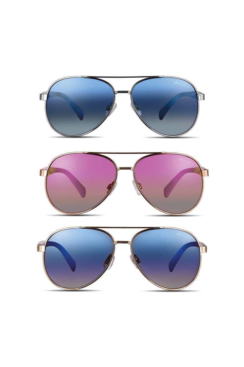 Aviator Flash Sunglass Style Box, Main, color, Multi