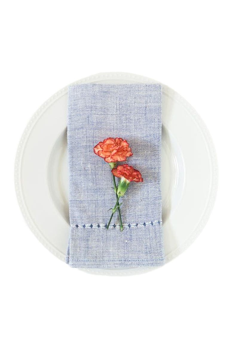 Pulled Cotton Napkins - Set of 4, Alternate, color, Blue