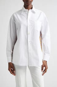 Etro Print Back Relaxed Fit Cotton Button-Up Shirt