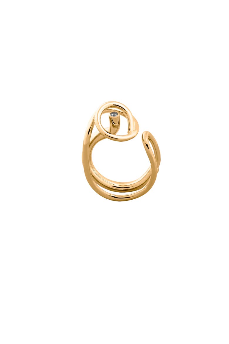 Coraline  zirconia ring, Alternate, color, GOLD PLATE
