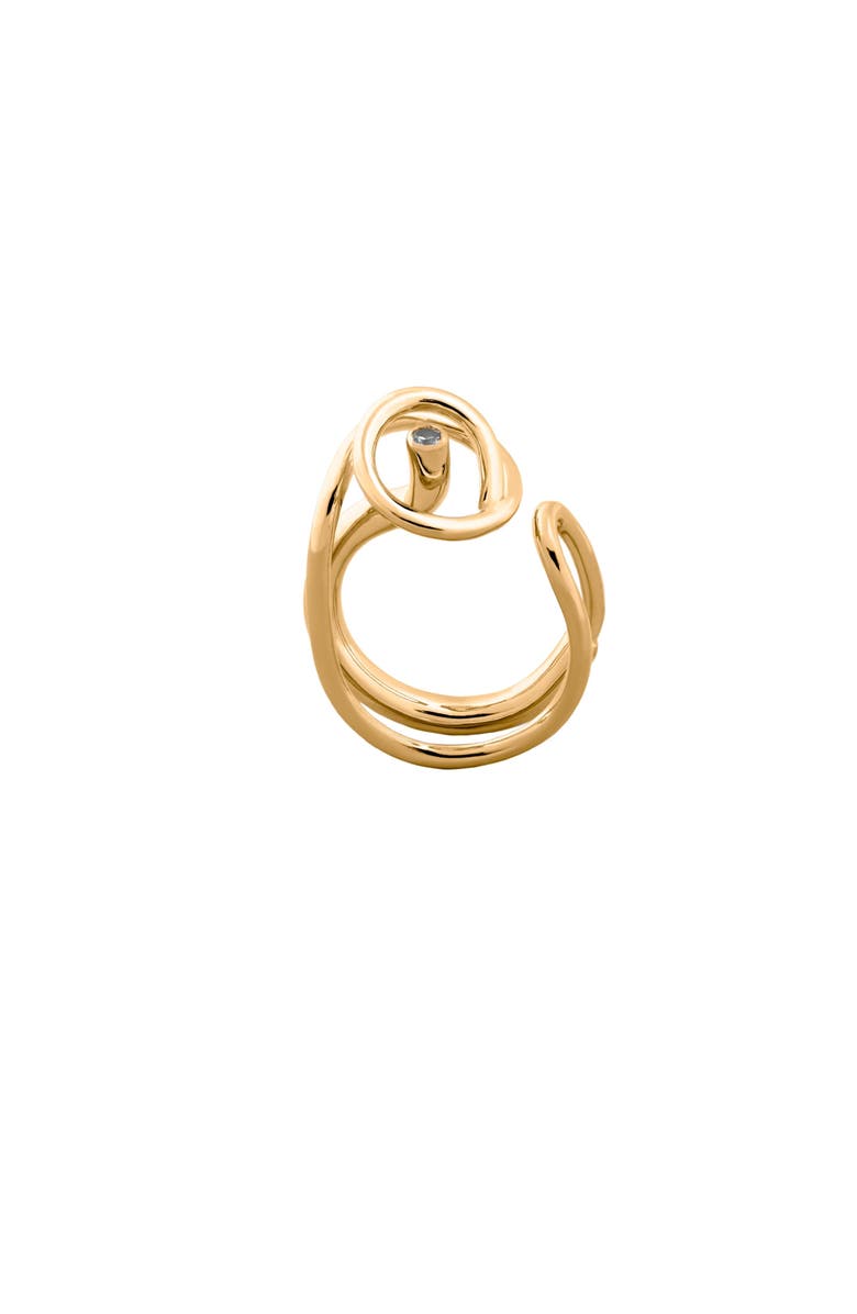 PIERETTI Coraline  zirconia ring, Alternate, color, Gold Plate