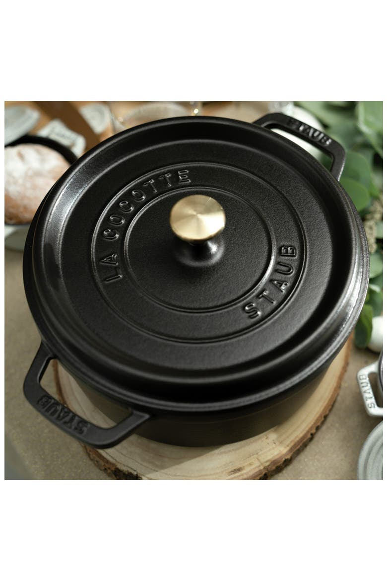 2.75-Quart Enameled Cast Iron Dutch Oven, Alternate, color, MATTE BLACK