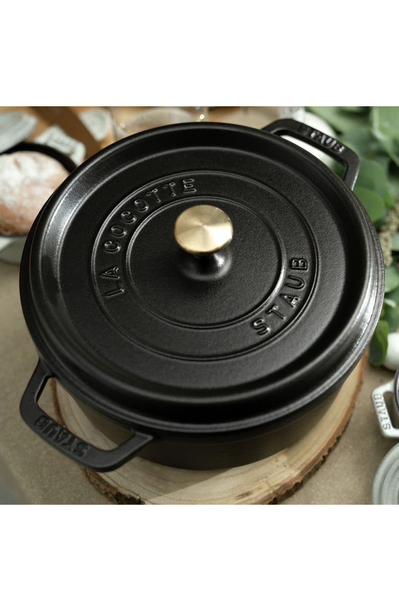 Staub 2.75-Quart Enameled Cast Iron Dutch Oven, Alternate, color, Matte Black