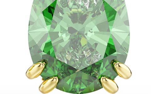 Swarovski Attract Drop Hoop Earrings In Green