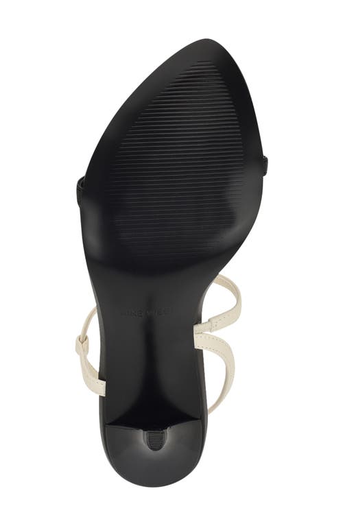 Nine West Carolyn Slingback Pointed Toe Sandal In Black