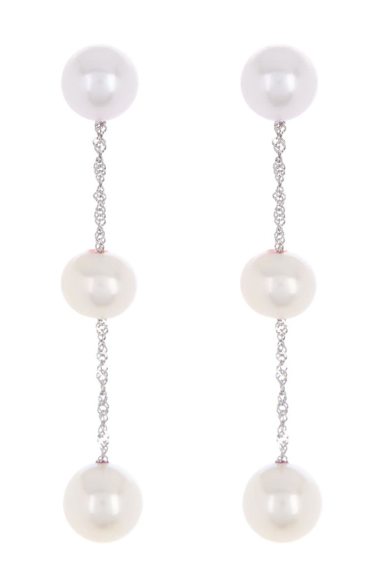 EFFY 14K Gold Freshwater Pearl Drop Earrings, Main, color, White