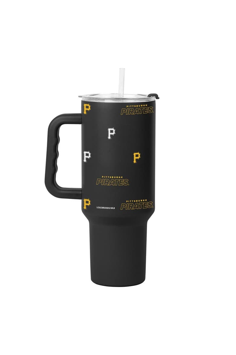 Pittsburgh Pirates 40oz. Step and Repeat Powder Coat Tumbler, Main, color, Black