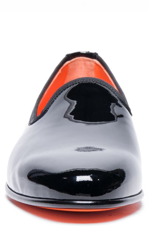 Santoni Andrea Black Patent Leather Loafers In Black