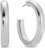 Ettika Medium Thick Classic Hoop Earrings