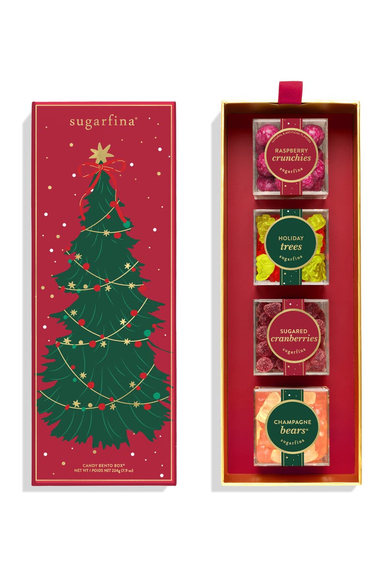sugarfina Happy Holidays 4-Piece Bento Box Gift, Main, color, 