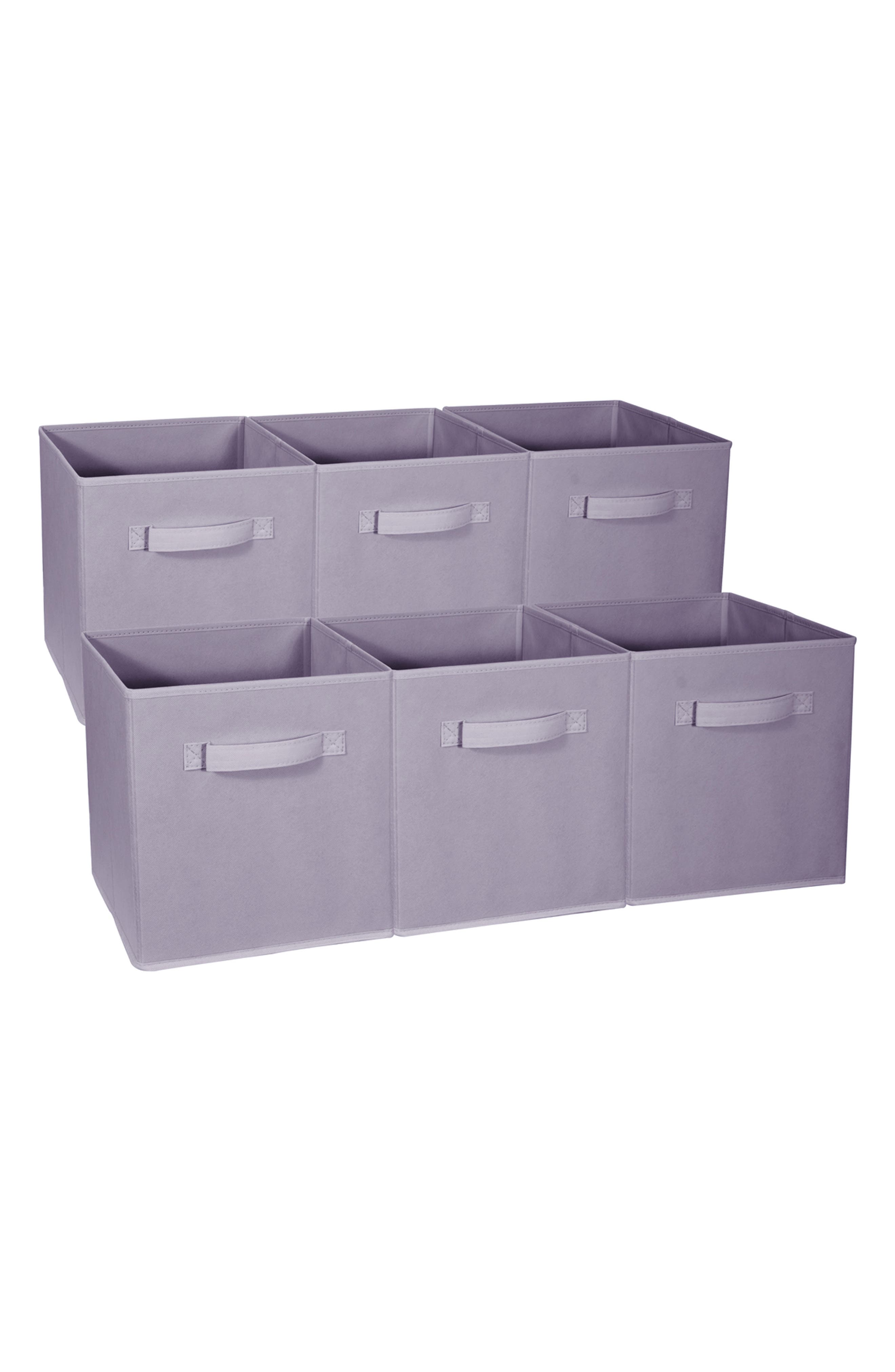 SORBUS Foldable Storage Cube Basket Bin - Set of 6 - Pastel Purple