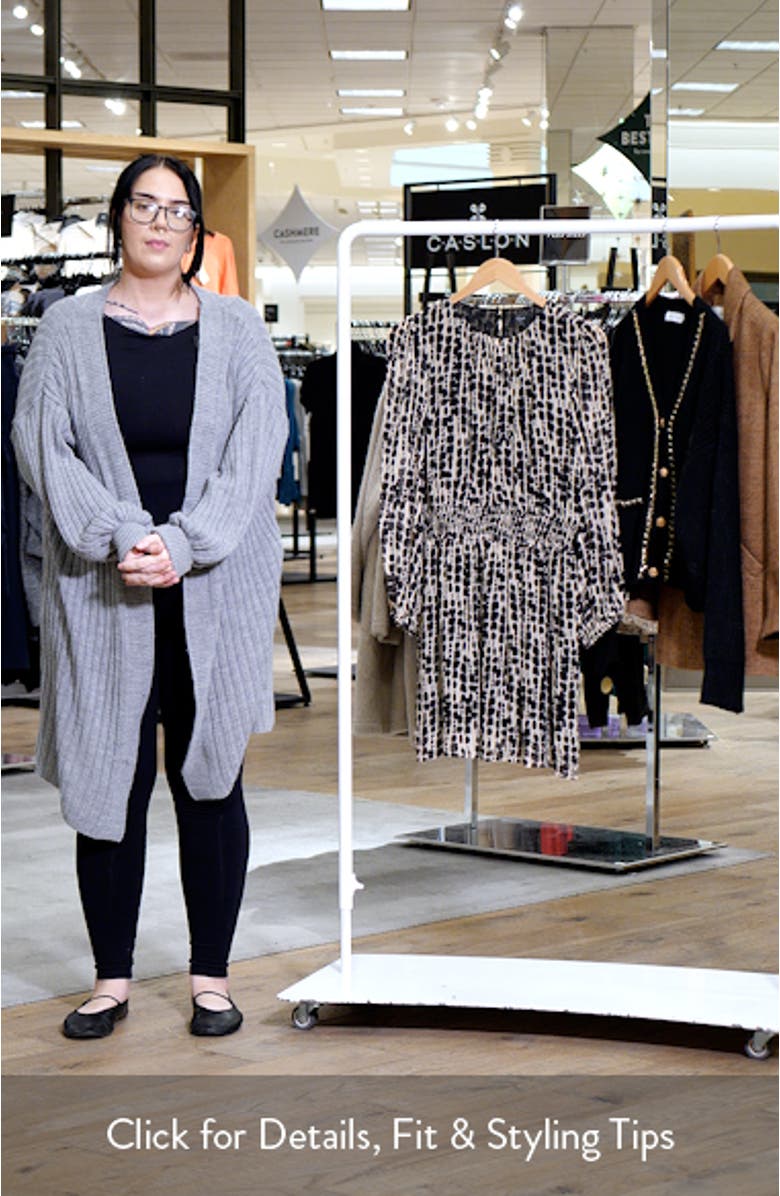 Lanie Shibori Print Long Sleeve Minidress, sales video thumbnail