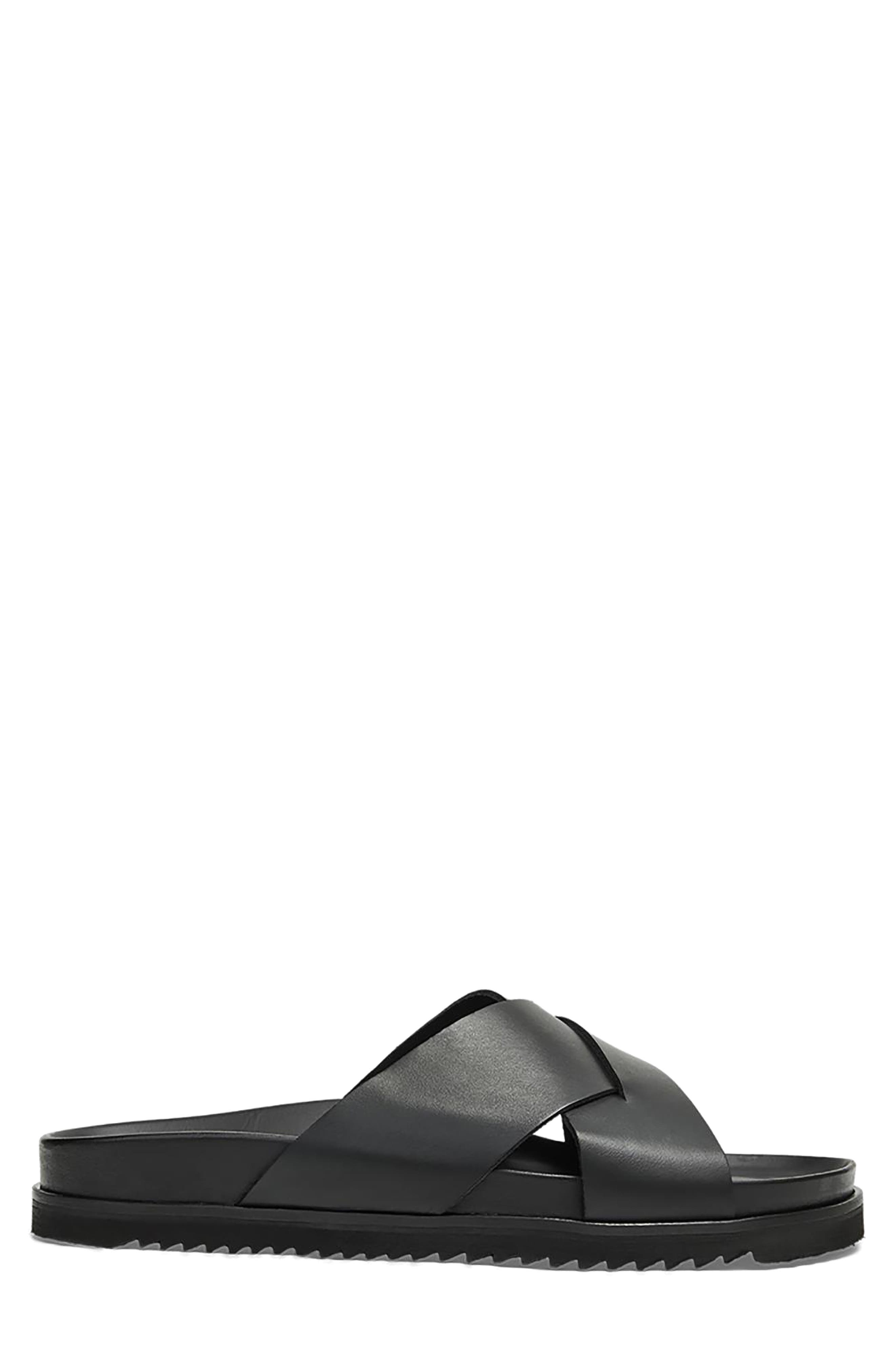 Aquatalia Bellini Weatherproof Slide Sandal, Alternate, color, Black Calf