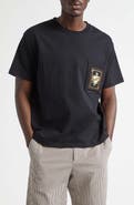 Bode Bullion Card Embroidered Cotton Pocket T-Shirt