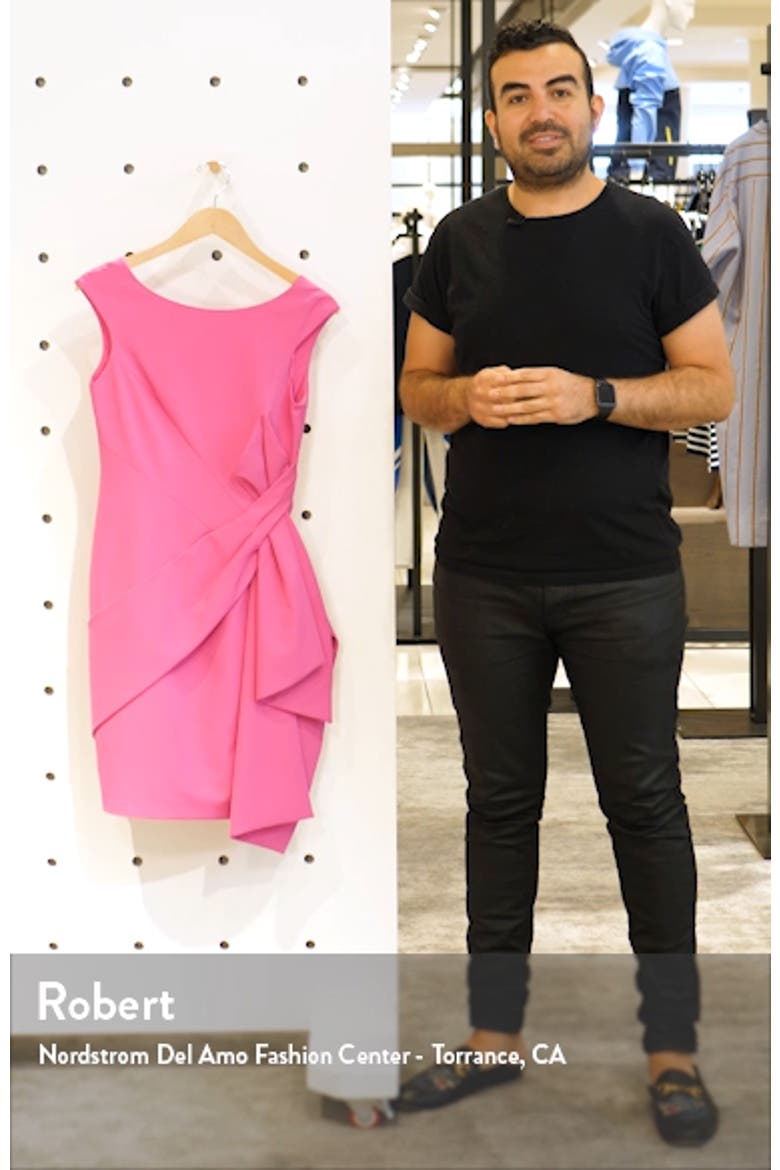 Side Drape Laguna Crepe Cocktail Dress video