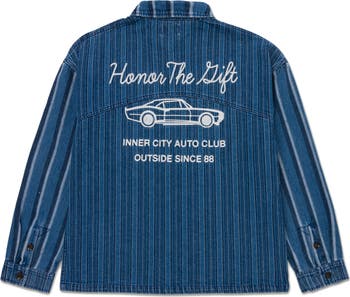 Honor Inc Mixed Stripe Cover Overshirt